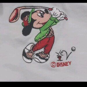Mickey Mouse Vintage Golf Polo Shirt Disney Velva Sheen XL 80s